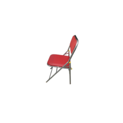 Foldable steel leather chair - Red