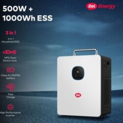 itel Energy 500W Inverter + 1kWh LifePo4 Battery All-in-One Solar Power System