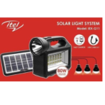 itel Portable LED Solar Lighting System, 3 Led Bulbs, Panel And Charger