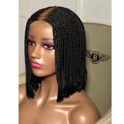 4 by 4 Centre Part Braided Bob