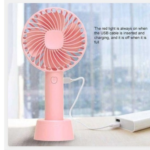 Portable Mini USB Rechargeable Hand Held Fan + Base