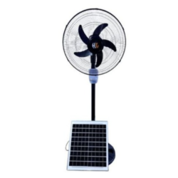 Rechargeable Standing Fan(168F) + Solar panel - Black