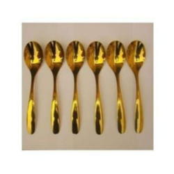 Set Of 6 Gold Plated Stainless Steel