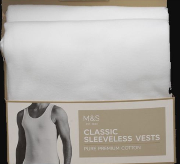 Screenshot_20260317-103425 M&S Mark & Spencer's Classic Sleeveless Vests 2in1- White LARGE - Image 1