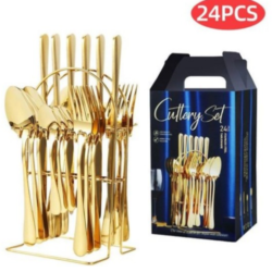 Cutlery Set 24PCS STAINLESS STEEL LUXURY GOLD