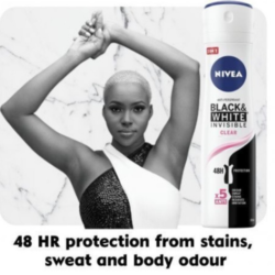 NIVEA Black & White Invisible Clear Anti-Perspirant Spray For Women 48h - 200ml