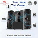 Mi+ 2.1CH Bluetooth Multimedia Speaker System – 50W Speakers, USB/SD/FM, Deep Bass, LED Light, DC Power, Home Theater