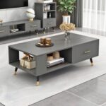 Modern Storage Center Table – Grey