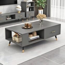 Modern Storage Center Table – Grey