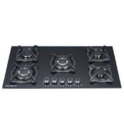 Polystar 5 Burners In-Built Gas Hob With Tempered Glass.(90cm)