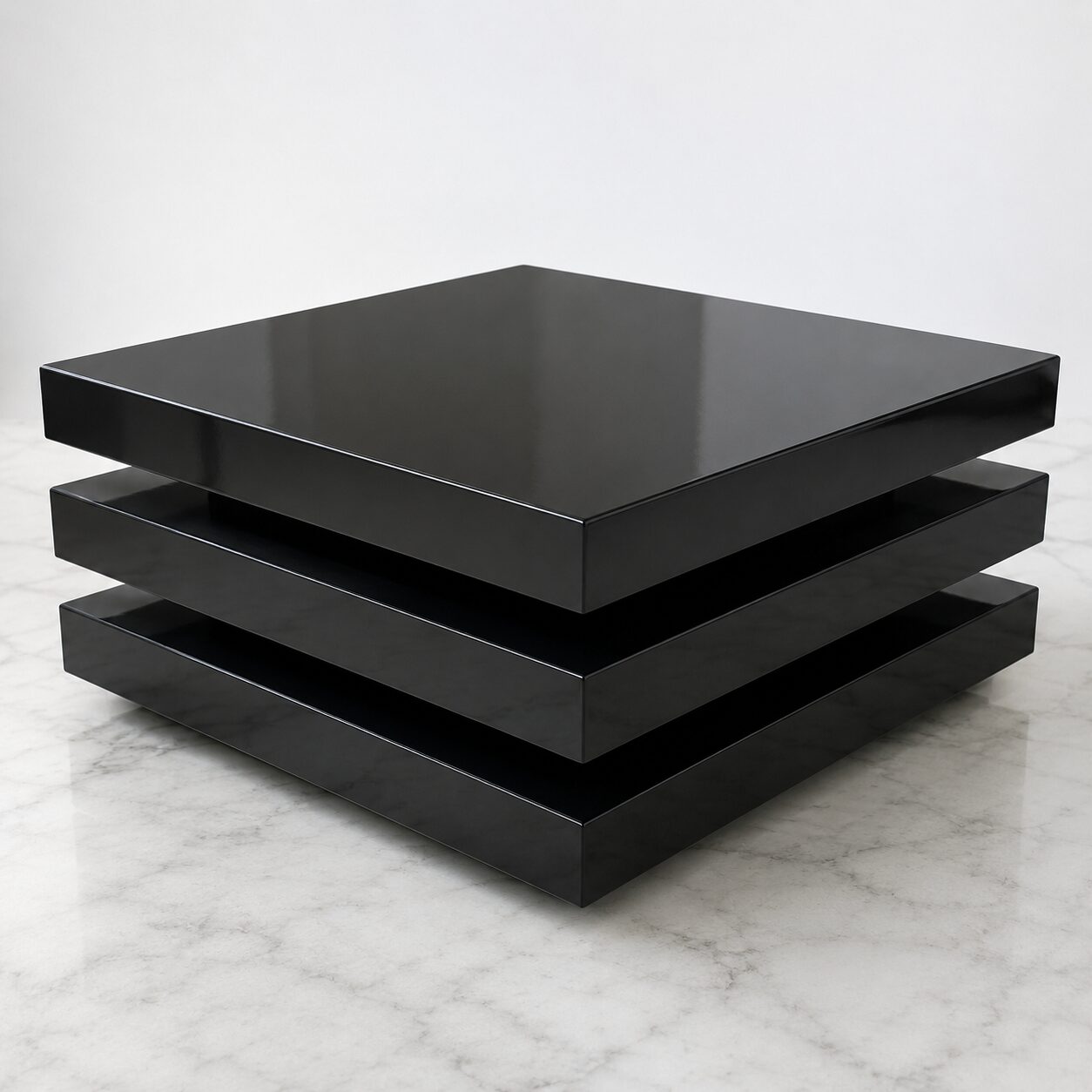 file_00000000bc3071fd8df1aa1dd72a3982 Modern 3-Tier High Gloss Center Table – Black - Image 1