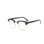 Half Frame Unisex Anti Blue Light Computer Glasses Black